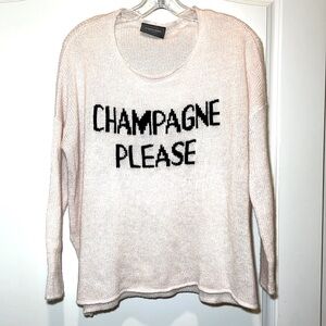 Wooden Ships baby Pink Champange Please sweater Sz xs/s